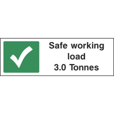 Safe Working Load 3.0 Tonnes